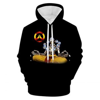 Overwatch Hoodie &#8211; Zenyatta 3D Print Black Hooded Pullover Sweatshirt