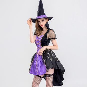Purple sexy witch dress