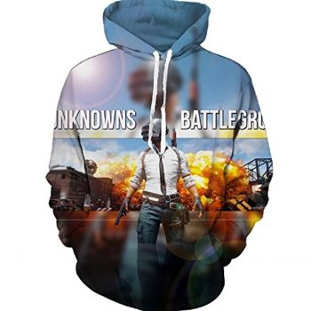 PUBG Hoodies &#8211; 3D Print Game Playerunknown&#8217;s Battlegrounds Pullover with Pockets