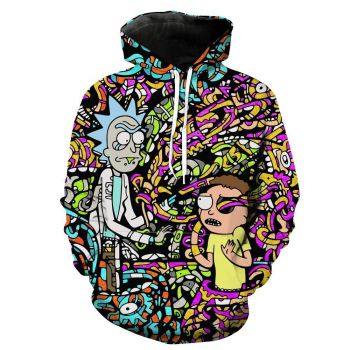 Rick and Morty Trippy Acid Hoodie &#8211; Trip Cartoon Clothing