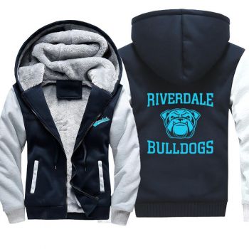 Riverdale Jackets &#8211; Solid Color Riverdale Bulldogs Fleece Jacket