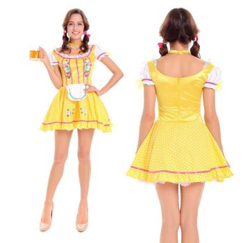 Women Printing Oktoberfest Maid Costume Halloween Cosplay