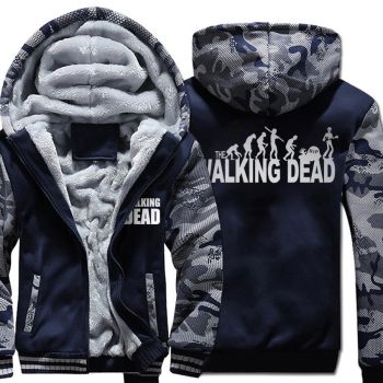 The Walking Dead Jackets &#8211; Solid Color The Walking Dead Series Evolution Theory Icon Fleece Jacket