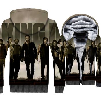 The Walking Dead Jackets &#8211; The Walking Dead Movie Series Rick Grimes and Daryl Dixon Super Cool 3D Fleece Jacket