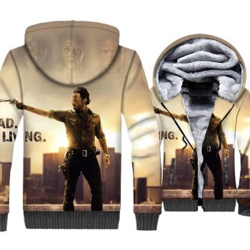 The Walking Dead Jackets &#8211; The Walking Dead Series Rick Poster Super Cool 3D Fleece Jacket