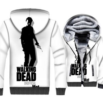 The Walking Dead Jackets &#8211; The Walking Dead Series White Rick Grimes Super Cool 3D Fleece Jacket