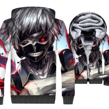Tokyo Ghoul Jackets &#8211; Tokyo Ghoul Anime Series Super Cool 3D Fleece Jacket