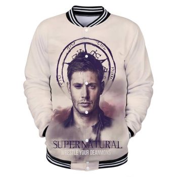 TV Series Supernatural 3D Printed Baseball Jacket Sweatershirts Outwear