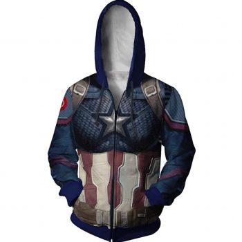 Unisex Captain America 3D Print Fashion Hoodies