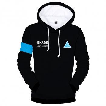 Unisex Connor RK800 Hoodies——Detroit Become Human Pullover 3D Print Hoodies