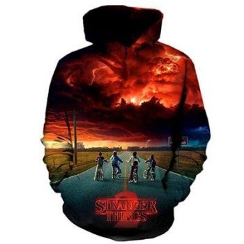 Unisex TV Series Hoodies Stranger Things Season 3 Pullover 3D Print Jacket Sweatshirt