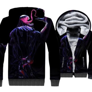 Venom Jackets &#8211; Venom Series Super Hero Venom Spider-Man Cool 3D Fleece Jacket