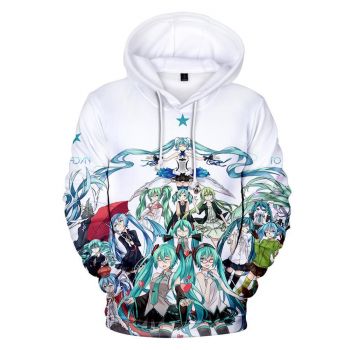 Vocaloid Hatsune Miku Hooded Jacket Outwear &#8211; 3D Print Hoodie Sweatshirt