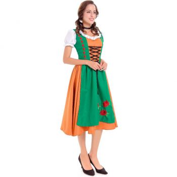  Solid color Oktoberfest Maid Costume Halloween Cosplay