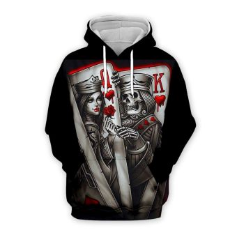 Gorgeous Black Poker Pattern Poker Hoodie
