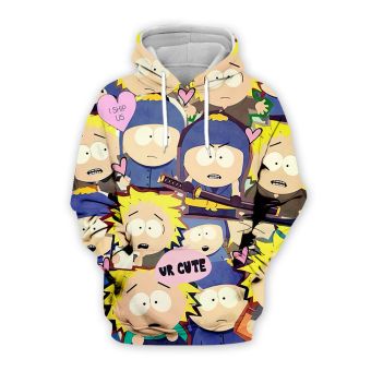 Vintage  And Loose Colorful Headshot Pattern South Park Hoodie