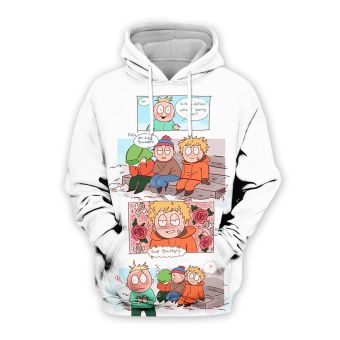 Oversize Colorful Headshot Pattern South Park Hoodie