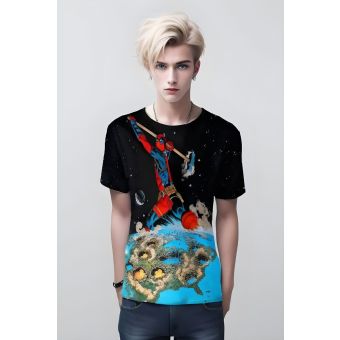 Dark Mystery: Deadpool Meets Pikachu, A Black T Shirt for DQS and Fans