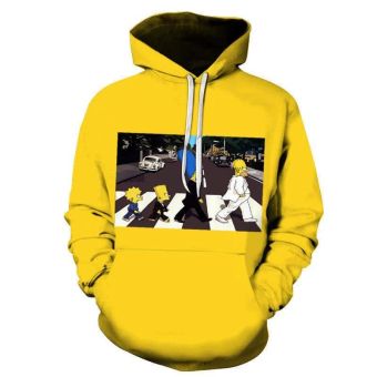3D Cartoon Printing Hoodies &#8211; Homer Simpson And His Son Sweatshirt
