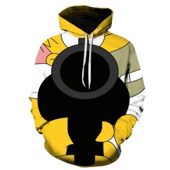 3D Cartoon Printing Hoodies &#8211; Homer Simpson And His Son Sweatshirt