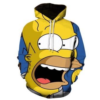 3D Cartoon Printing Hoodies &#8211; Homer Simpson And His Son Sweatshirt
