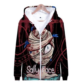 3D Digital Zip Sally Face Hoodies Sweatshirts