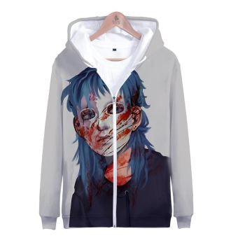 3D Digital Zip Sally Face Hoodies Sweatshirts