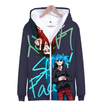 3D Digital Zip Sally Face Hoodies Sweatshirts