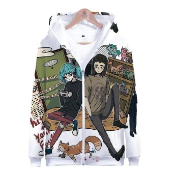 3D Digital Zip Sally Face Hoodies Sweatshirts