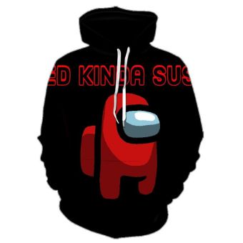 3D Printed Loose Casual Hoodie &#8211; Among Us Zipper Pullover