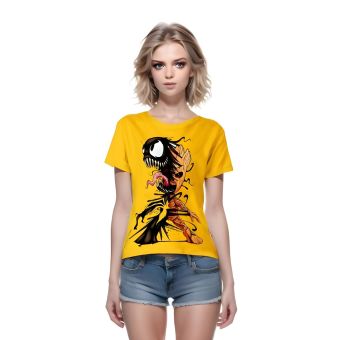 Blending Adorable and Fierce with the Baby Groot X Venom T-Shirt in Yellow