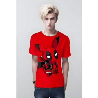 Red Clash: Deadpool x Pikachu from DQS, A Fiery Battle T Shirt