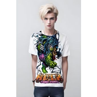 Hulk X Venom Shirt: The White Hulk X Venom Crossover Design