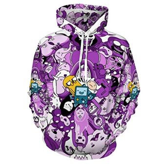 Adventure Time Hoodies &#8211; Finn and Jake Unisex 3D Pullover Hooded Sweatshirt