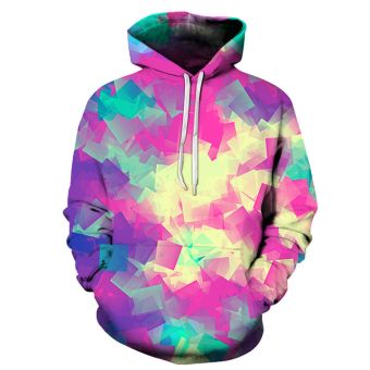 Geometric Squares 3D - Sweatshirt, Hoodie, Pullover