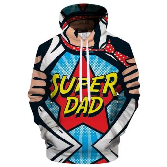 Super Hero Dad 3D Sweatshirt Hoodie Pullover