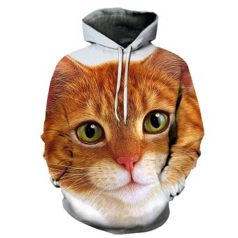 Innocent Cat Face 3D - Sweatshirt, Hoodie, Pullover