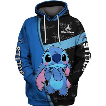 Stitch Blue Pullover Hoodie