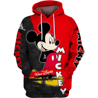 Black And Red Mickey Mouse Hoodie