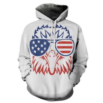Glaring American Eagle 3D - Sweatshirt, Hoodie, Pullover