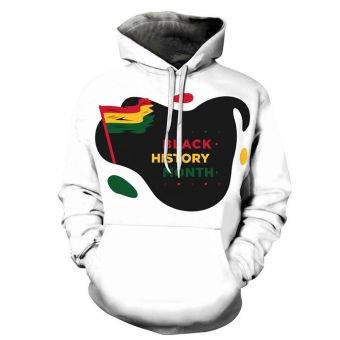 White Flag Black History Month 3D - Sweatshirt, Hoodie, Pullover