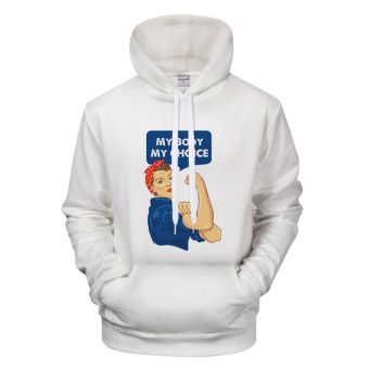 My Body My Choice Lady Print Hoodie