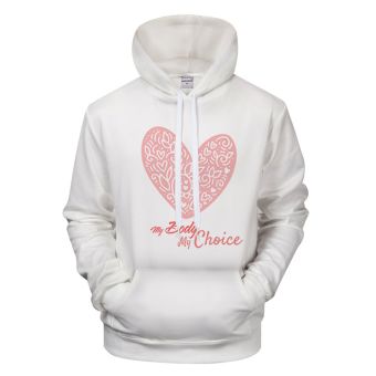 My Body My Choice Pink Heart Hoodie