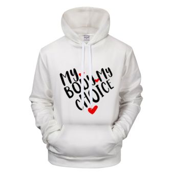 My Body My Choice Heart Print Hoodie