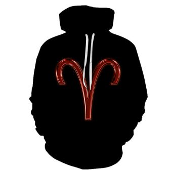 The Black & Red Aries - March 21 to April 20 3D Sweatshirt Hoodie Pullover