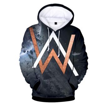 Alan Walker Hoodies &#8211; Grey Letter Hoodie