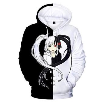 Anime Danganronpa Hoodies &#8211; Unisex Monokuma Black&#038;White 3D Pullover Hoodie