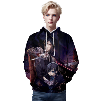 3D Printed Pullover Hoodies &#8211; Black Butler Hooded Streetwear