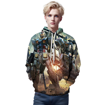 Anime Gundam Hoodie &#8211; 3D Print Pullover Hoodie