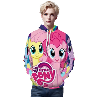 My Little Pony Hoodies &#8211; Pinkie Pie Fluttershy Unisex 3D Print Casual Pullover Sweater